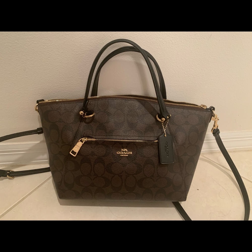 Coach satchel with shoulder strap